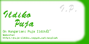 ildiko puja business card